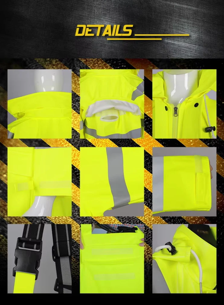 FR hi vis raincoat manufacturer quality control ANSI 107 D6413 F2733 F1891 FR hi vis raincoat manufacturer quality control ANSI 107 D6413 F2733 F1891